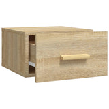 Väggmonterade sängbord 2 st sonoma-ek 35x35x20 cm