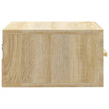 Väggmonterade sängbord 2 st sonoma-ek 35x35x20 cm