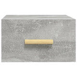 Väggmonterade sängbord 2 st betonggrå 35x35x20 cm