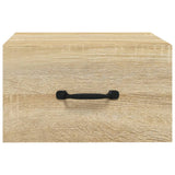 Väggmonterade sängbord 2 st sonoma-ek 35x35x20 cm