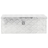 Förvaringslåda silver 70x31x27 cm aluminium