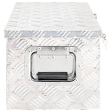 Förvaringslåda silver 70x31x27 cm aluminium