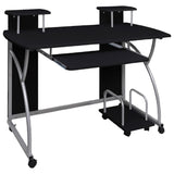 Datorbord svart 110x52x88,5 cm konstruerat trä