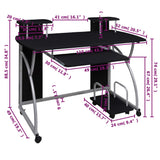 Datorbord svart 110x52x88,5 cm konstruerat trä