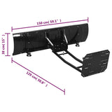 Snöplog för ATV 150x38 cm svart