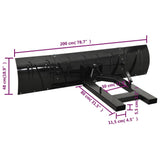 Snöplog för gaffeltruck 200x48 cm svart