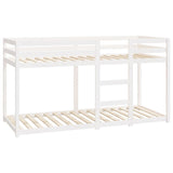 Våningssäng vit 80x200 cm massiv furu