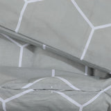 Bäddset grå 135x200 cm bomull