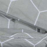 Bäddset grå 225x220 cm bomull