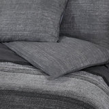 Bäddset mörkgrå 260x220 cm bomull