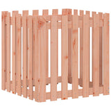Odlingslåda med staket-design 70x70x70 cm massivt douglasträ