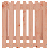 Odlingslåda med staket-design 70x70x70 cm massivt douglasträ