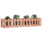 Odlingslåda med staket-design 150x30x30 cm massivt douglasträ