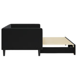 Dagbädd utdragbar svart 90x200 cm sammet