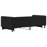 Dagbädd utdragbar svart 90x200 cm sammet