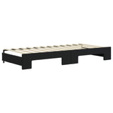 Dagbädd utdragbar svart 90x200 cm sammet