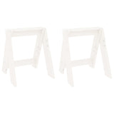 Pallar 2 st vit 40x40x45 cm massiv furu
