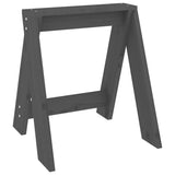 Pallar 2 st grå 40x40x45 cm massiv furu