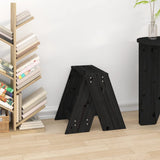 Pallar 2 st svart 40x40x45 cm massiv furu