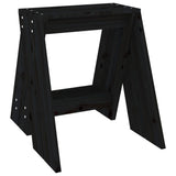 Pallar 2 st svart 40x40x45 cm massiv furu