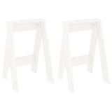 Pallar 2 st vit 40x40x60 cm massiv furu