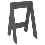 Pallar 2 st grå 40x40x60 cm massiv furu