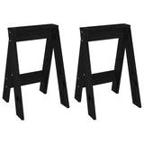 Pallar 2 st svart 40x40x60 cm massiv furu