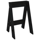 Pallar 2 st svart 40x40x60 cm massiv furu
