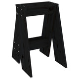 Pallar 2 st svart 40x40x60 cm massiv furu