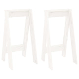 Pallar 2 st vit 40x40x75 cm massiv furu