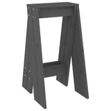 Pallar 2 st grå 40x40x75 cm massiv furu