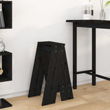 Pallar 2 st svart 40x40x75 cm massiv furu