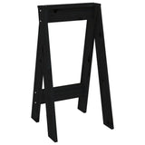 Pallar 2 st svart 40x40x75 cm massiv furu