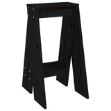 Pallar 2 st svart 40x40x75 cm massiv furu