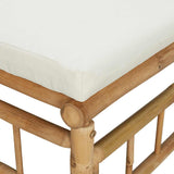 Soffa mittdel med gräddvita dynor bambu