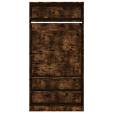 Klädskåp rökfärgad ek 100x50x200 cm konstruerat trä