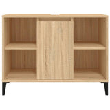 Tvättställsskåp sonoma-ek 80x33x60 cm konstruerat trä