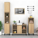 Tvättställsskåp sonoma-ek 80x33x60 cm konstruerat trä