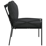 Trädgårdsstolar med grå dynor 2 st 62x75x79 cm stål