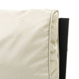 Trädgårdsstol med sandfärgade dynor 76x76x79 cm stål
