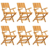 Matgrupp för trädgården 7 delar massiv teak