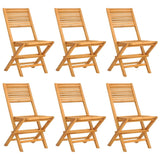 Matgrupp för trädgården 7 delar massiv teak