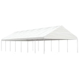 Paviljong med tak vit 15,61x5,88x3,75 m polyeten
