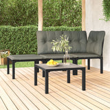 Loungebord grå 55x55x31 cm DPC och stål