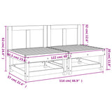 Mittensoffor 2 st vit massiv furu