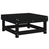 Loungegrupp 3 delar svart massiv furu