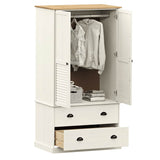 Klädskåp VIGO vit 90x55x170 cm massiv furu