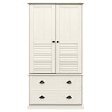 Klädskåp VIGO vit 90x55x170 cm massiv furu