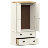 Klädskåp VIGO vit 90x55x170 cm massiv furu
