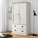 Klädskåp VIGO vit 90x55x170 cm massiv furu